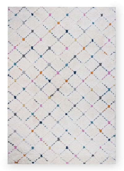 Robin Multi-Colour Moroccan Shag Area Rug - 7'11" x 10'10" | Carpette à poil long Robin multicolore à motif marocain - 7 pi 11 po x 10 pi 10 po