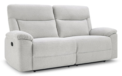 Spencer 80.9" Chenille Fabric Manual Reclining Sofa - Grey | Sofa à inclinaison manuelle Spencer de 80,9 po en tissu de chenille - gris