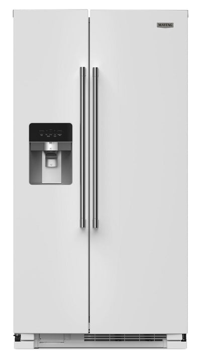 Maytag 36" 25 Cu. Ft. Side-by-Side Refrigerator - White - MRSF4036PW | Réfrigérateur Maytag de 25 pi³ et de 36 po à compartiments juxtaposés - blanc - MRSF4036PW | MRSF40PW