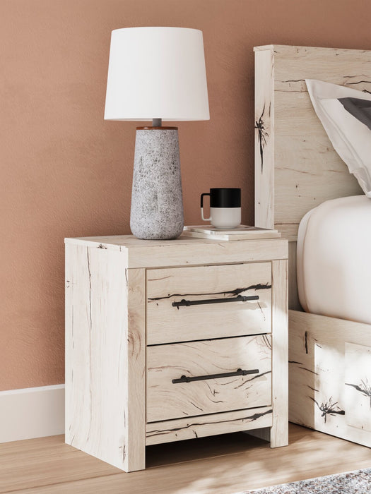 Derekson Bedside 2-Drawer Nightstand with USB Ports, 21.7\"W x 24.3\"H - Rustic White