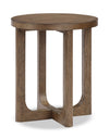 Maxwell 20\" Round End Table - Light Brown Hickory