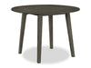 Bryn Drop-Leaf Dining Table, 42\" Round - Dark Grey