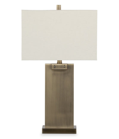 Nolan 26" Antique Brass Metal Table Lamp | Lampe de table Nolan de 26 po en métal laiton antique | NOLANBTL