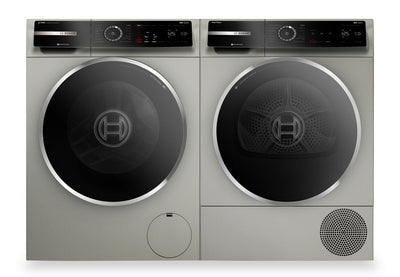 Bosch 800 Series 2.4 Cu. Ft. Front-Load Washer and 4 Cu. Ft. Heat Pump Dryer | Laveuse à chargement frontal de 2,4 pi³ et sécheuse avec pompe à chaleur de 4 pi³ de série 800 de Bosch | BOFL2400