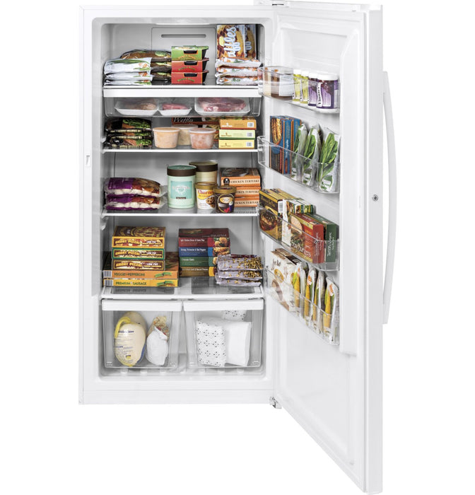 GE 14.1 Cu. Ft. Frost-Free Upright Freezer - White - FUF14DLRWW