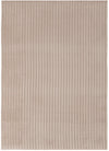 Faux Fur Channel Taupe Area Rug with Memory Foam Backing - 7' x 10'