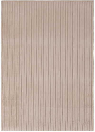 Dream Step Memory Foam Channel Taupe Faux Fur Area Rug - 7' x 10' | Carpette Dream Step à canaux en fausse fourrure taupe avec mousse à mémoire de forme - 7 pi x 10 pi
