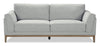 Valley 83.5\" Fabric Sofa with Rubberwood Base and Legs - Grey