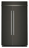 Kitchenaid 48\" 29.4 Cu. Ft. Built-In Side-by-Side Refrigerator – Black Ore - KBSN748SBE