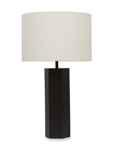 Bishop 26" Black Hexagonal Table Lamp | Lampe de table hexagonale Bishop de 26 po noire | BISHOPTL