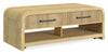 Scott Living Lenore 48” Modern Coffee Table with Storage, Shelf and Casters - Natural