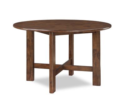 Vale Dining Table, Wood, 48"W Round - Brown | Table de salle à manger ronde Vale de 48 po (l) en bois - brune