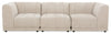 Kort & Co. Oaklyn Modular 109\" Fabric Sofa with Tufted Seat Cushions - Beige