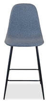 Jax Counter-Height Stool with Polyester Fabric, 26\"H, Metal - Charcoal
