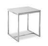 Sampson 20\" Modern Marble End Table - White