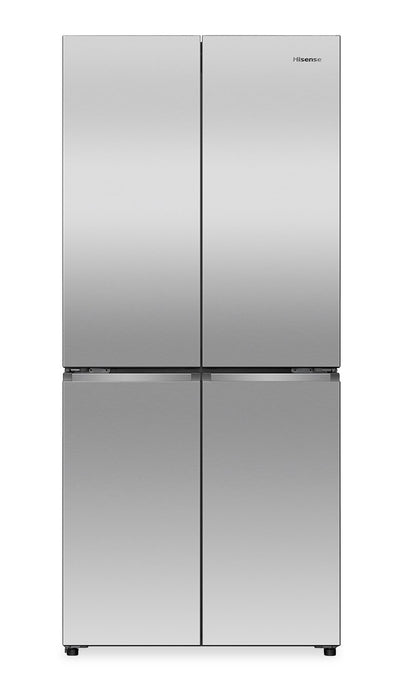 Hisense 31" 17 Cu. Ft. French Door Refrigerator - Fingerprint Resistant Stainless Steel - RQ17A4CSD | Réfrigérateur Hisense de 17 pi3 et de 31 po de à portes françaises - acier inoxydable résistant aux traces de doigts - RQ17A4CSD