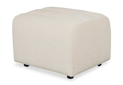 Cove 27" Chenille Fabric Ottoman – Linen | Pouf Cove de 27 po en tissu de chenille - lin
