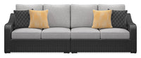 Jasper Patio Right and Left Facing Loveseats - Black