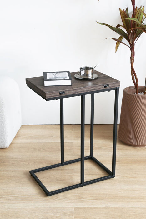 Pia 18\" C-Table with Expandable Top - Brown