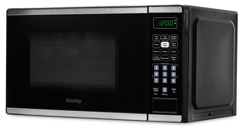 Danby 0.7 Cu. Ft. Countertop Microwave with Auto Defrost - Stainless Steel - DBMW0722BBS
