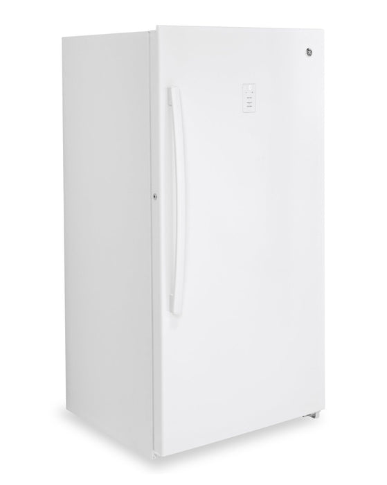GE 14.1 Cu. Ft. Frost-Free Upright Freezer - White - FUF14DLRWW