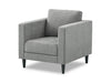 Metro 32\" Fabric Chair with Tufted Seat Cushion and Reversible Back Cushion - Grey