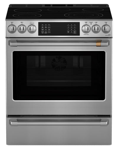 Café 30" 5.7 Cu. Ft. Electric Range with Dynamic Bake - Stainless Steel - CRS70XAWCS1 | Cuisinière électrique Café de 5,7 pi3 et de 30 po avec cuisson dynamique - acier inoxydable - CRS70XAWCS1 | CRS70XA1