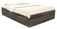 Riley Mates Bed with 3-Drawer Storage for Kids, Made in Canada, Grey - Full Size