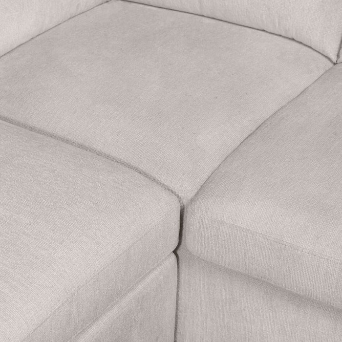 Envy 3-Piece Right-Facing Chenille Fabric Sleeper Sectional with Storage Chaise - Fog Grey