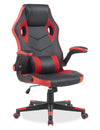 Phoenix 26.7\" Ergonomic Gaming Chair with Lumbar Cushion - Black & Red