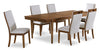Ember 7pc Dining Set with Table & 6 Chairs, 74-92\"W - Grey & Brown