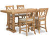 Archer 5pc Counter-Height Dining Package with 72-108\"W Extension Table & 4 Chairs - Light Brown