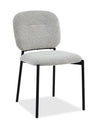 Luka Dining Chair with Boucle Fabric, Metal - Beige