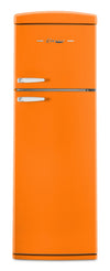 Unique Classic Retro 24\" 11 Cu Ft. Top Freezer Refrigerator – Creamsicle Orange - UNQ-310L O TM