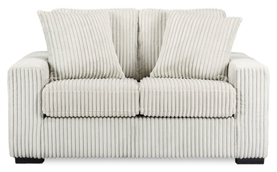 Willow 66" Light Grey Fabric Loveseat with Track Arms and Reversible Seat and Back Cushions | Causeuse Willow de 66 po en tissu gris clair avec accoudoirs rectilignes et coussins de siège et de dossier réversibles | WIL2GYLV