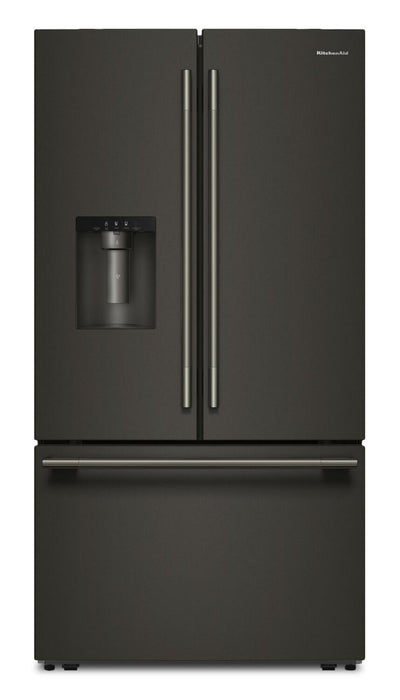 KitchenAid 30 Cu. Ft. French Door Refrigerator – Black Ore - KRFF436SBE | Réfrigérateur KitchenAid de 30 pi³ à portes françaises - minerai noir - KRFF436SBE