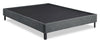 Amos Upholstered Platform Bed Base in Charcoal Fabric - Queen Size