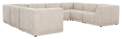 Kort & Co. Oaklyn Modular 8-Piece Fabric Sectional with Tufted Seat Cushions – Beige | Sofa sectionnel modulaire Oaklyn Kort & Co. 8 pièces en tissu avec coussins de siège capitonnés - beige