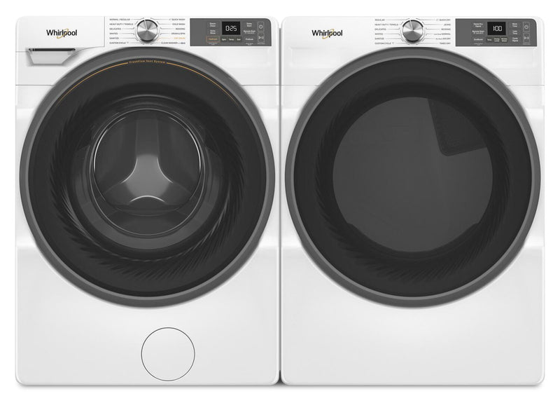 Whirlpool 5.2 Cu. Ft. Smart Front-Load Washer and 7.4 Cu. Ft. Electric Dryer - White