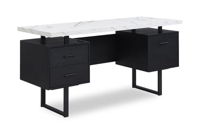 Winslow 60" Desk with 3-Drawers – Black | Bureau Winslow de 60 po à 3 tiroirs - noir