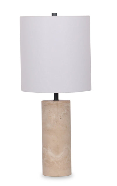 Rocco 25” Modern Stone Table Lamp - Natural Travertine | Lampe de table moderne Rocco de 25 po en pierre - travertin naturel