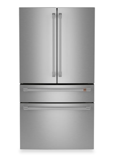 Café 36” 23.2 Cu. Ft. Smart Counter-Depth 4-Door French Door Refrigerator – Stainless Steel - CJE23DP2WS1 | Réfrigérateur 4 portes Café de 23,2 pi3 et de 36 po de profondeur comptoir à portes françaises - acier inoxydable - CJE23DP2WS1