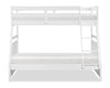 Quinn Bunk Bed with Ladder & Guard Rail for Kids, White - Twin/Full