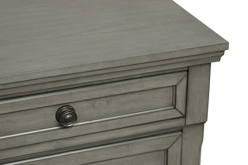 Chelsea Bedside 3-Drawer Nightstand, 28\"W x 28\"H - Grey