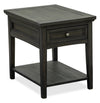 Hanson 20” Traditional Pine End Table with Storage - Graphite