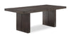 Zelda Dining Table with Pedestal Base, 78-96\"W - Espresso Brown