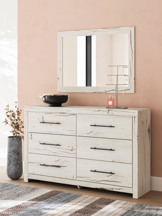 Derekson Bedroom 6-Drawer Dresser, 58.7\"W x 36.5\"H - Rustic White