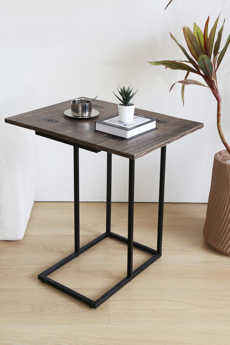Pia 18\" C-Table with Expandable Top - Brown
