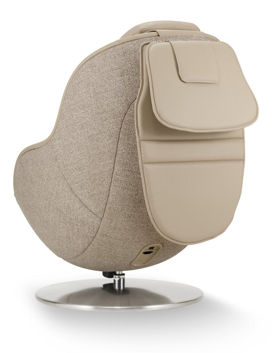 LG 29.6\" Leather-Look Fabric Reclining Massage Chair with Matching Ottoman - Brown