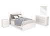 Riley 6pc Bedroom Set with Panel Bed, Dresser, Mirror & Nightstand, Made in Canada, White - Full Size